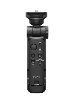 Sony GP-VPT2BT wireless shooting grip with articulating smartphone mount and control buttons.