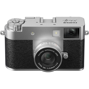 Vintage rangefinder camera with silver top plate, black body, and manual focus lens.