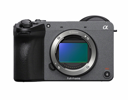 Sony FX30 full-frame cinema camera body with exposed sensor and lens mount.