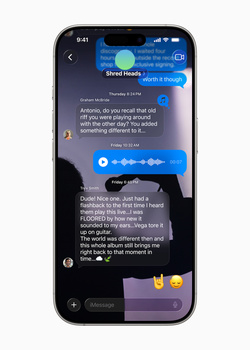 Screenshot of a messaging app interface showing a conversation thread with text messages and emoji reactions.