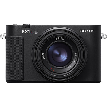 Sony RX1 II compact camera with fixed Zeiss lens, shown from above against white background.