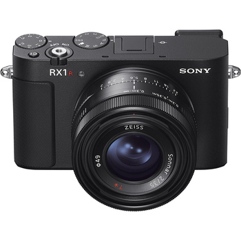 Sony RX1 II compact camera with fixed Zeiss lens, shown against white background.