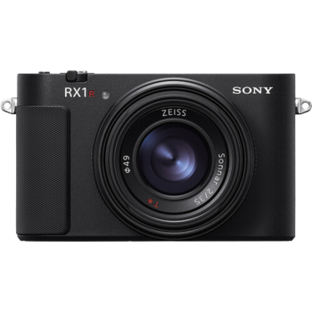 Sony RX1 II compact camera with Zeiss lens, shown in three-quarter view against white background.