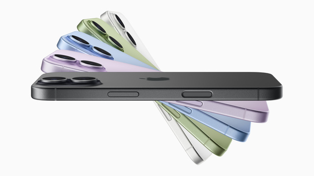 Smartphone shown in black with translucent colored cases fanned behind it in green, blue, purple, and clear tones.