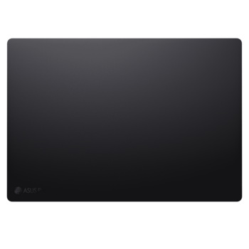 Dark gray mouse pad with rounded corners and minimalist design.