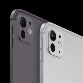 Two smartphones shown at an angle displaying dual camera systems with different finishes.