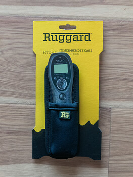 Ruggard remote camera release case in yellow and black packaging