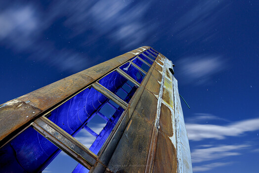 Looking up.