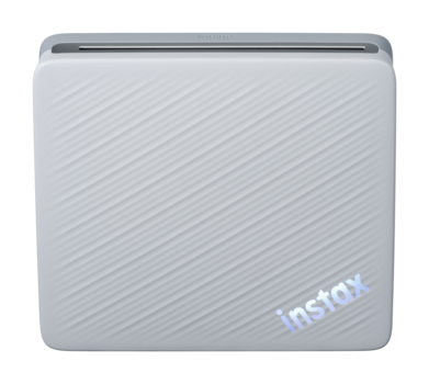 Incryx portable external storage device with light gray ribbed surface and dark top panel