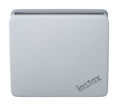 Instax Share SP-2 portable printer with white diagonal stripe design