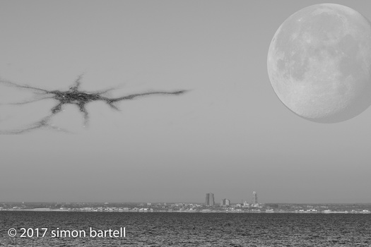 Image "Moon over New Rochelle (composite)" by simon bartell