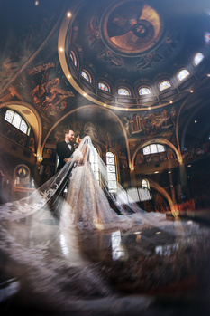 Image "Bride & Groom in Greek Church" by Joseph Humphries