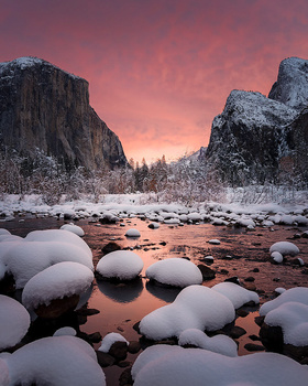 Image "Fiery Yosemite Sunrise" by Ryan Fitzsimons