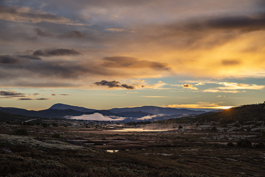 Image "Sunrise at Dovre mountain, Norway" by Kjell Vikestad