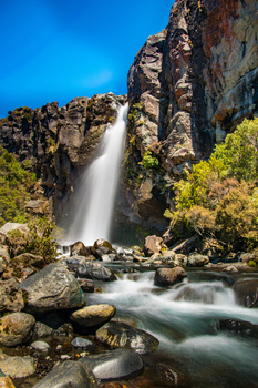 View Waterfall in New Zealand by Marvin Heins
