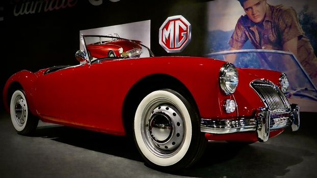 Image "The 1960 MGA Mark 1 "Blue Hawaii" movie car." by Ron Welch