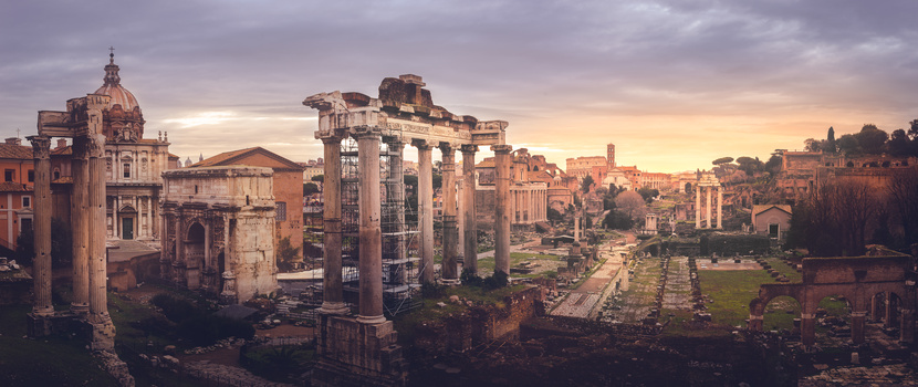 View Roman Forum Pano by Lucio Mastrosimone