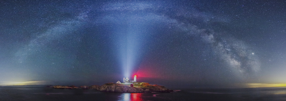View Nuble Lighthouse Panorama by Steve Shannon