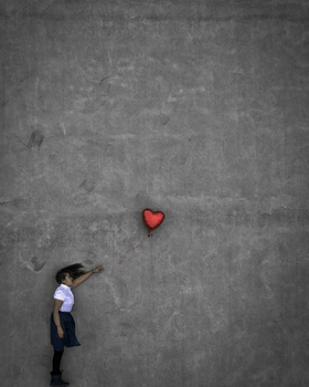 View Girl With Balloon by GARY CUMMINS