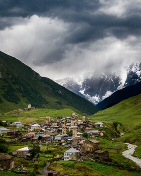 Image "Storm Over Ushguli" by Bartek M. Wojtkunski