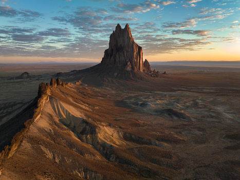 Shiprock sunrise by chris wardzala