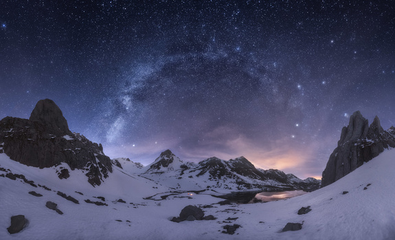 Image "winter starry sky" by carlos gonzalez