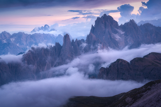 The Dolomites in Blue Hour by Yuriy Garnaev