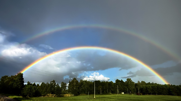 Rainbow in Latvia by Normunds Bartkevics