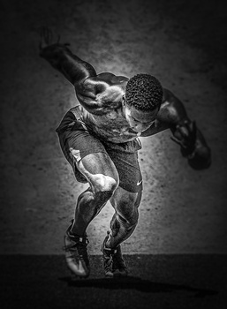Image "Training for the NFL draft combine" by David Wiesley