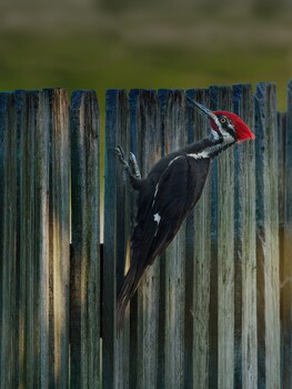 Image "Pileated Woodpecker" by Roy Gipson Young