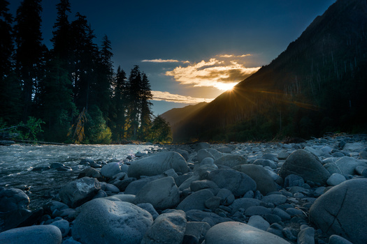 Image "Sunset at mile 9.1 on the Hoh trail" by Mariano de Miguel