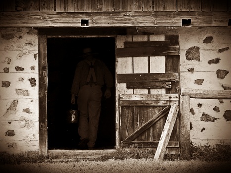 Image "man in barn" by John Toennessen