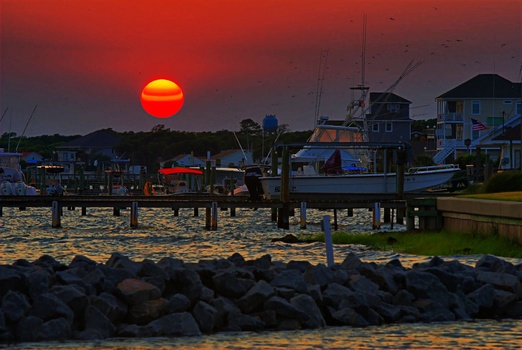 Image "Harkers Island Sunset" by Stanley Westfall