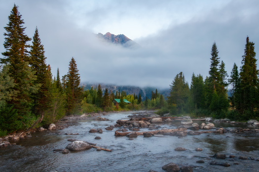 Image "Clearing Fog On Cottonwood Creek - GTNP" by Stanley Petersen