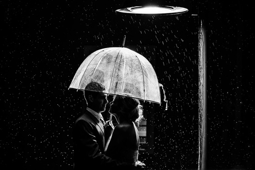 Image "Wedding Portrait In The Rain" by David Butler II