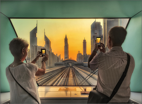 Image "In the "Gold Class" of the Metro Dubai" by Herbert A. Franke