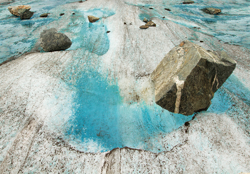 Image "Floating Boulder, Meade Glacier Field" by Nathan McCreery