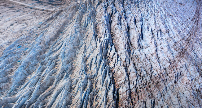 Image "Pressure Ridges, Meade Glacier, Alaska" by Nathan McCreery