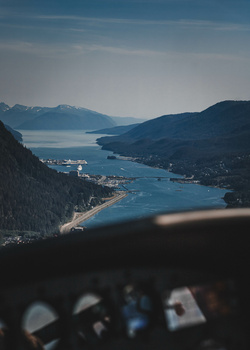 Image "Helicopter shot over bridge" by Eric Hooper