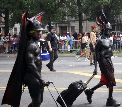Image "Jab Jab dancers" by Brad Mc Innis
