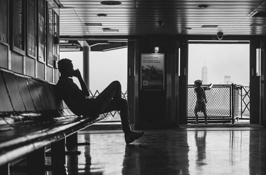 Image "reflections on the hudson" by Arnd von Wedemeyer