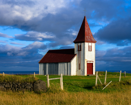 Image "Heilmar Church, Iceland." by Christopher B. Merritt