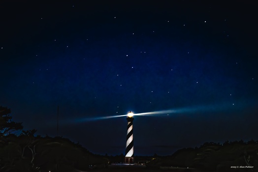 Image "Cape Hatteras Light on a Starry nite" by Alan Palmer