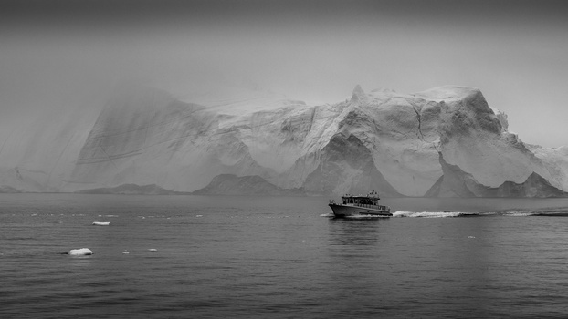 Cruising into the fog. by Andrew Swenda