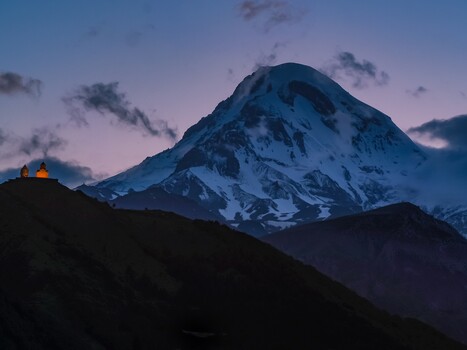 Image "The Last Light of Kazbek" by Vladimir S.