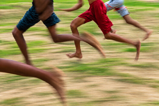 Image "The run of children." by Md. Arifuzzaman