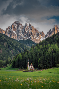 Image "Sunsetting on Church of St. John" by Alex Hill