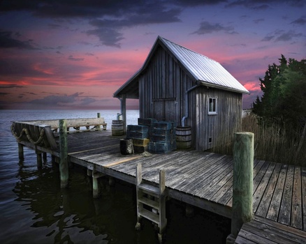 Fishermans Shack by Bill Scott