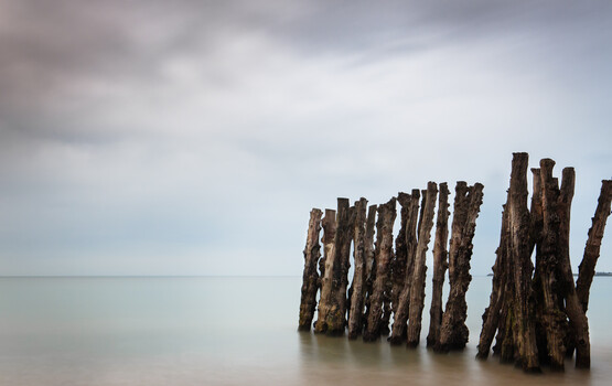 Image "Old Breakwater at High Tide, Saint‑Malo" by Siarhei Alkhovik