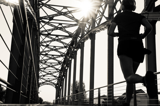 Image "Sunset Run on the Historic Trambrug" by Siarhei Alkhovik